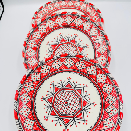 3 handmade ceramic plates