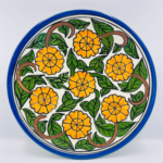 Flower-printed Ceramic Plate