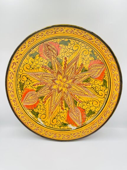 Hand-painted ceramic wall decoration