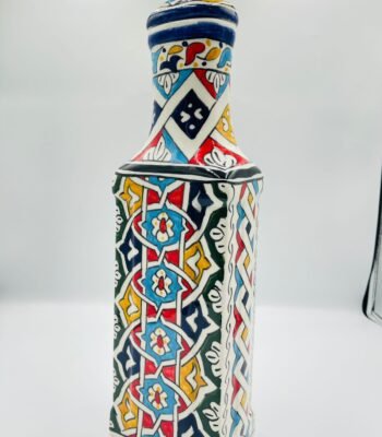 Hand-Painted Ceramic Bottle