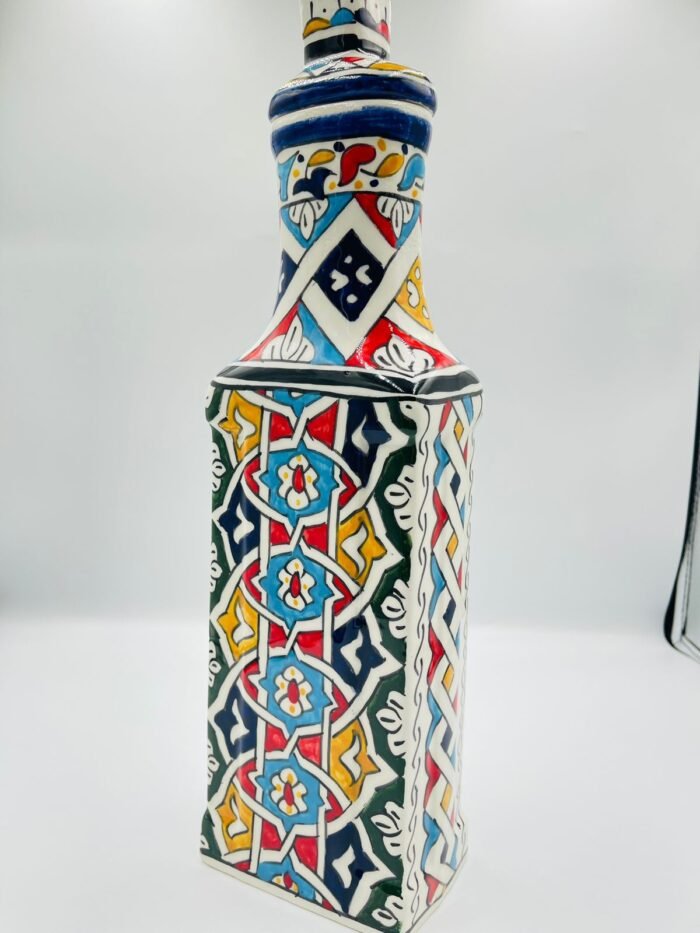 Hand-Painted Ceramic Bottle